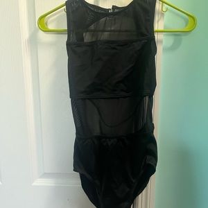 Black Mesh Leotard